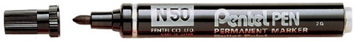 Viltstift Pentel N50 rond zwart 1.5-3mm