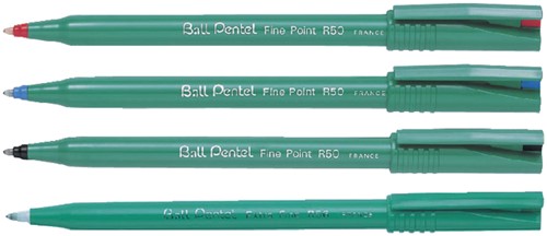 Rollerpen Pentel R50 rood 0.4mm-2