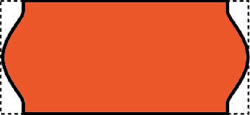 Prijsetiket 12x26mm Sato Samark permanent fluor rood-2