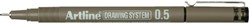 Fineliner Artline zwart 0.5mm