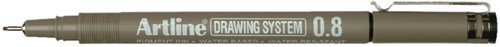 Fineliner Artline zwart 0.8mm