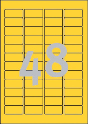Etiket Avery L6041-20 45.7x21.2mm geel 960 etiketten-2