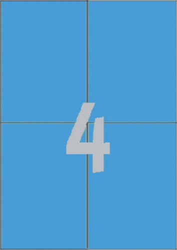 Etiket Avery 3457 105x148mm A6 blauw 400 stuks-2