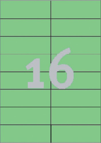 Etiket Avery 3454 105x37mm groen 1600 stuks-2