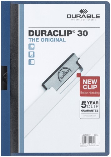 Klemmap Durable 2200 A4 3mm blauw
