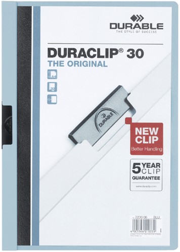 Klemmap Durable 2200 A4 3mm lichtblauw