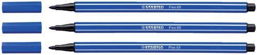 Viltstift STABILO Pen 68/32 donkerblauw