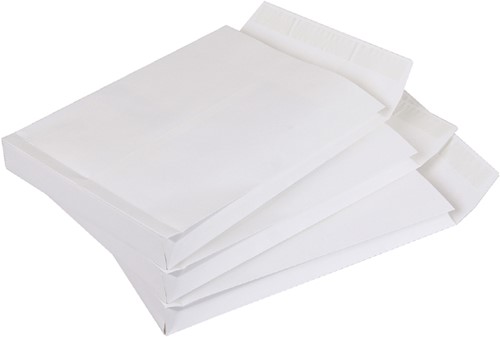 Envelop Quantore monsterzak 262x371x38mm zelfkl wit 125stuks-3