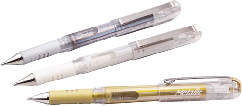 Gelschrijver Pentel K230M zilver 0.4mm-2