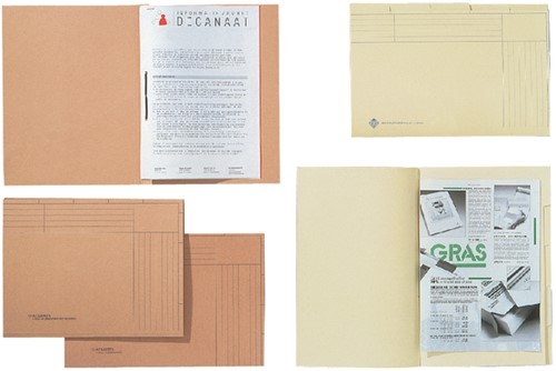 Binnenmap Jalema folio met 5 tabs 300gr chamois-2