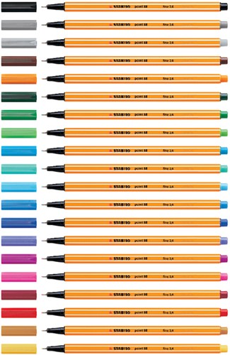 Fineliner STABILO point 88/45 fijn bruin-2