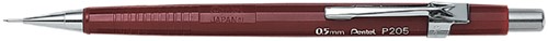 Vulpotlood pentel P205 0.5mm rood