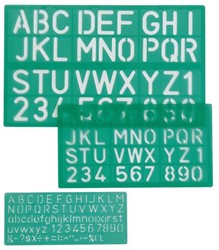 Stencil di lettere e numeri