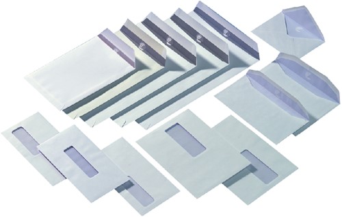 Envelop Quantore 110x220mm venster 3x10cm links zelfkl 500st-3