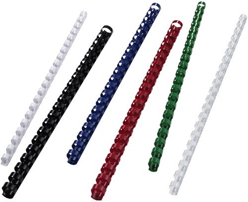 Bindrug GBC 6mm 21rings A4 wit 100stuks-2