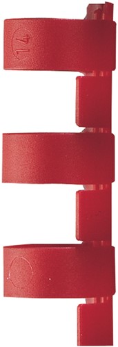 Bindrug GBC 8mm 21rings A4 rood 100stuks-3