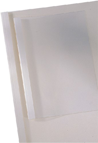 Thermische omslag GBC A4 6mm transparant/wit 100stuks-3