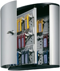 Sleutelkast Durable 1952 aluminium 36haken 302x280x118mm