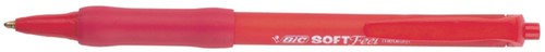 Balpen Bic Soft Feel Clic Grip rood medium