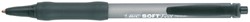Balpen Bic Soft Feel Clic Grip zwart medium