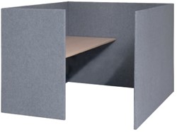 Akoestische concentratie unit 140cm hoog inclusief bureaublad (leverbaar in 2 afmetingen)