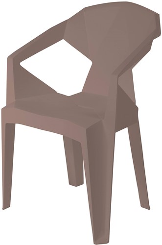 Stoel Agnes kunststof ( leverbaar in 4 kleuren) - Taupe