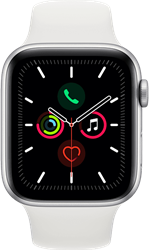 Apple Watch Series 6 Sport 44mm Zilver Aluminium (Witte Sportband)