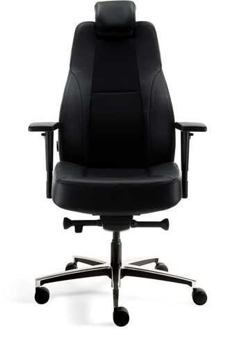 Bureaustoel 24-uur in MIX stof Mirage en Leder zwart-2