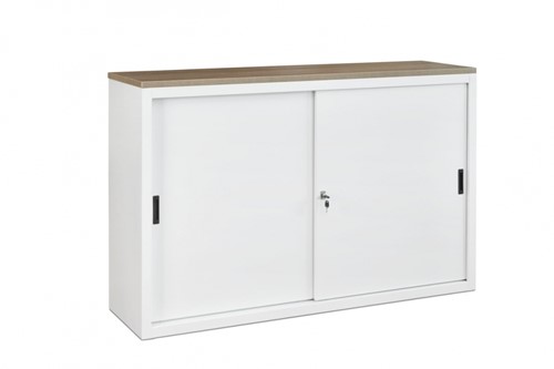 Lage schuifdeurkast Meerkantoor 100x160x45cm (optioneel topblad)-2