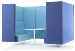 Meerkantoor Zitelement Cubicle Cara High Line 2 x 2 zits