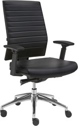 Bureaustoel Fiora zwart leatherlook