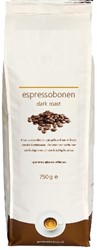 Koffiebonen Espresso Dark roast 750 gram doos/10 zakken