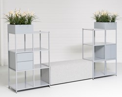 Open kast Meerkantoor Flexwall complete opstelling 3