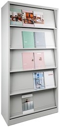 Tijdschriftenkast folderkast 5 vlakken opklapbaar (in 5 kleuren leverbaar)