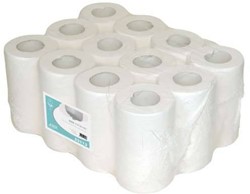 Poetspapier mini cellulose 1-laags 120m doos/12 rollen