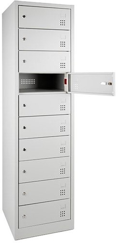 Laptopkast 10 vaks met 220V aansluitingen-2
