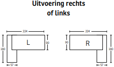 Hoekbureau 224x180cm zit/sta met ladenblok-2