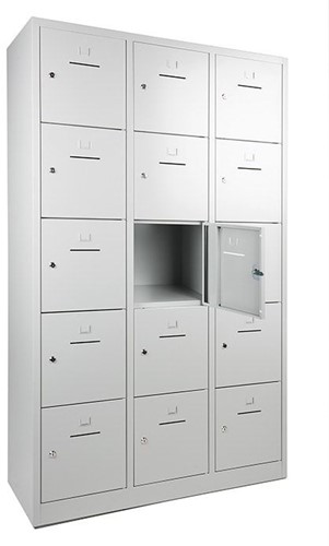 Lockerkast 15 Vaks Metaal (in 5 kleuren leverbaar)-2