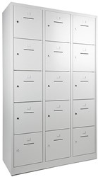 Lockerkast 15 Vaks Metaal (in 5 kleuren leverbaar)