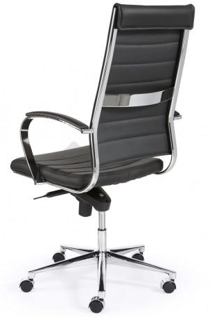 Vergaderstoel Joël hoge rug frame chroom Wielen-2