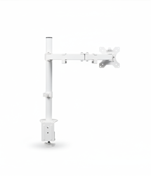 Monitorarm enkel wit met klem