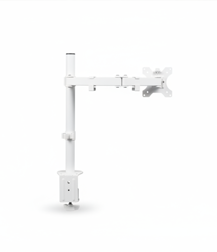 Monitorarm enkel wit met klem
