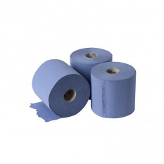 Poetspapier 380mtr 2-laags 1000vel Blauw 2 Rol