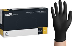 Nitrilhandschoen Meerkantoor M zwart doos/100 stuks