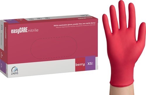 Nitrilhandschoen Meerkantoor XS framboos doos/100 stuks