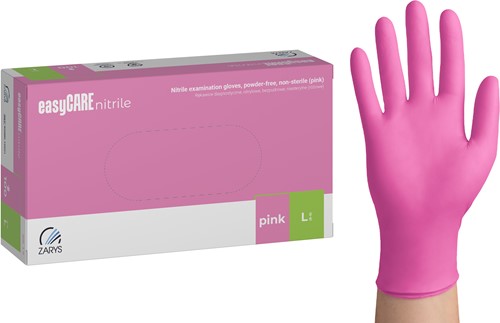 Nitrilhandschoen Meerkantoor L roze doos/100 stuks
