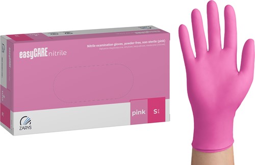 Nitrilhandschoen Meerkantoor S roze doos/100 stuks