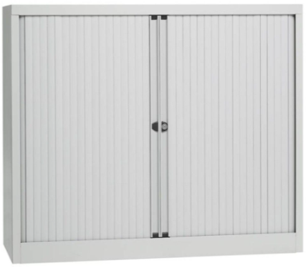 Roldeurkast Meerkantoor 105x120x43cm + 2 legborden (leverbaar in 5 kleuren)-2