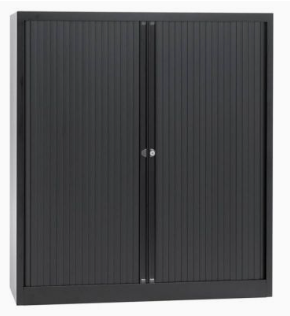 Roldeurkast Meerkantoor 135x120x43cm - Grijs