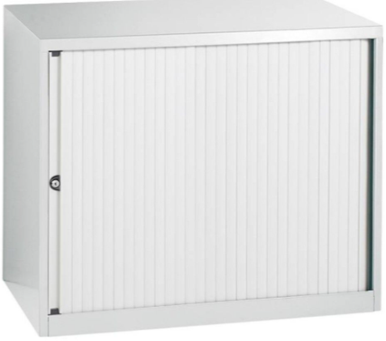 Roldeurkast Meerkantoor 69x80x43cm + 1 legbord (leverbaar in 5 kleuren)-2
